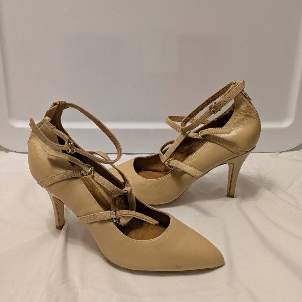 Corso Como Beige Strap Heels 6.5